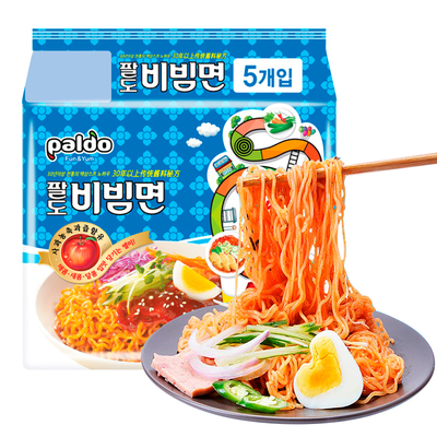 韩国八道paldo韩国干拌面5袋 方便食品 休闲零食 进口美食 综保购 一家专卖全球好货的商城