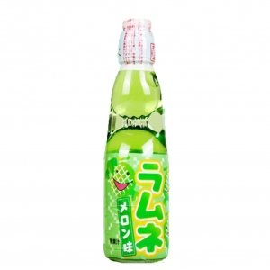 日本哈塔牌哈密瓜味波子汽水饮料200ml